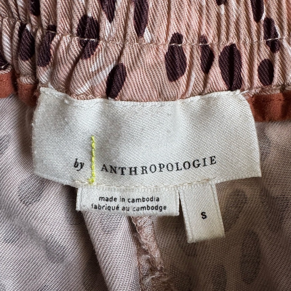 SOLD Anthropologie Maeve Isobel Wide Leg Pleated Leopard Print Pants- Size Small - Picture 5 of 6